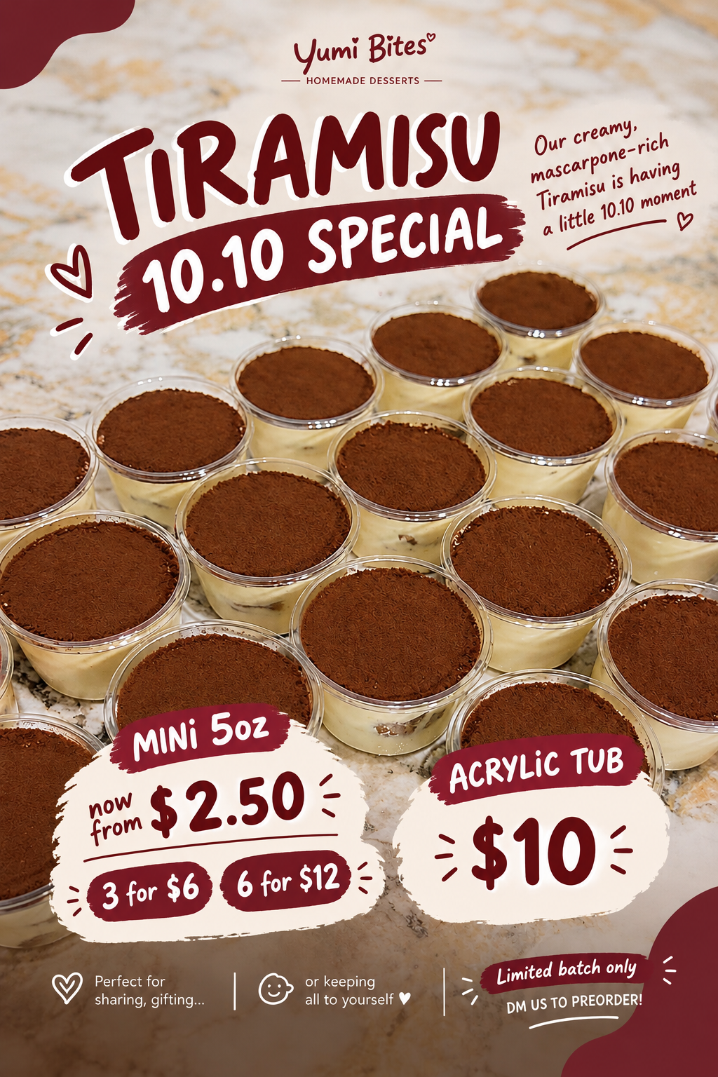 10.10 October Promo: Tiramisu