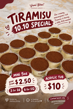 10.10 October Promo: Tiramisu