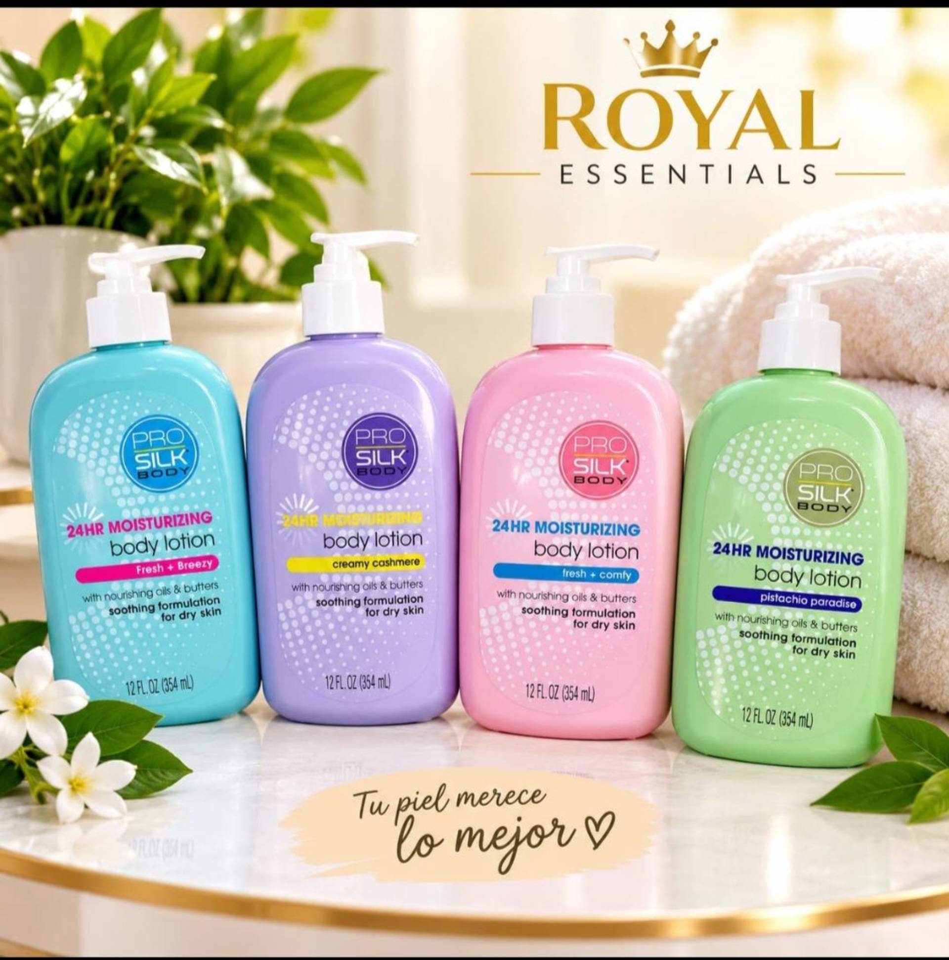 Cremas Pro Silk para una piel suave olorosa y radiante