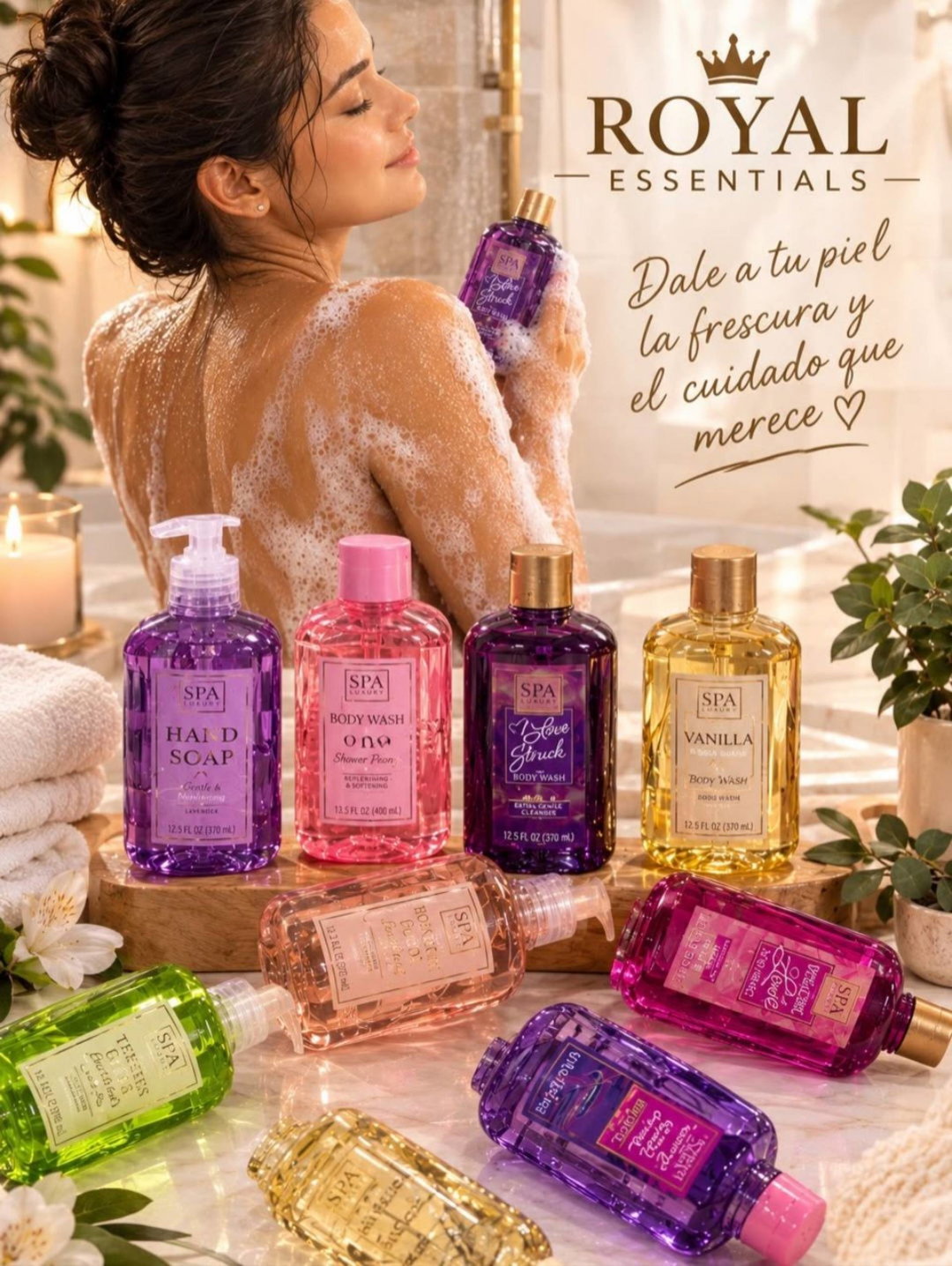 Jabones líquidos Spa Luxury para una piel suave y olorosa