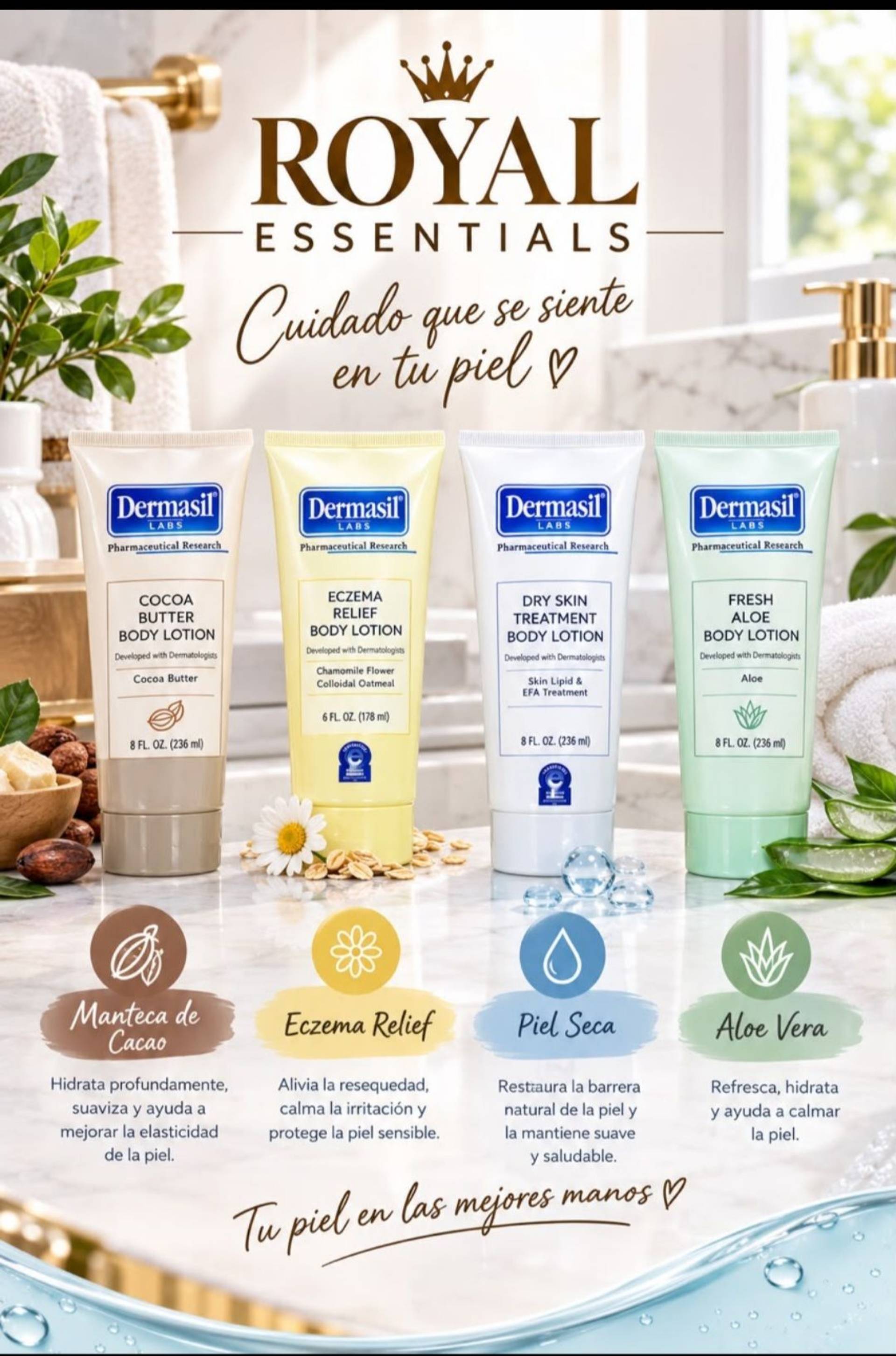 Cremas Dermasil diferentes fragancias