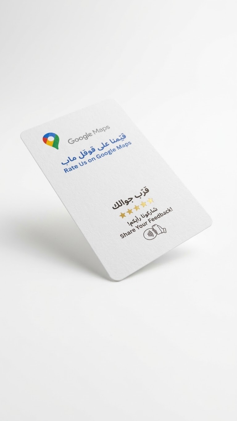بطاقة تقييم قوقل ماب الذكية