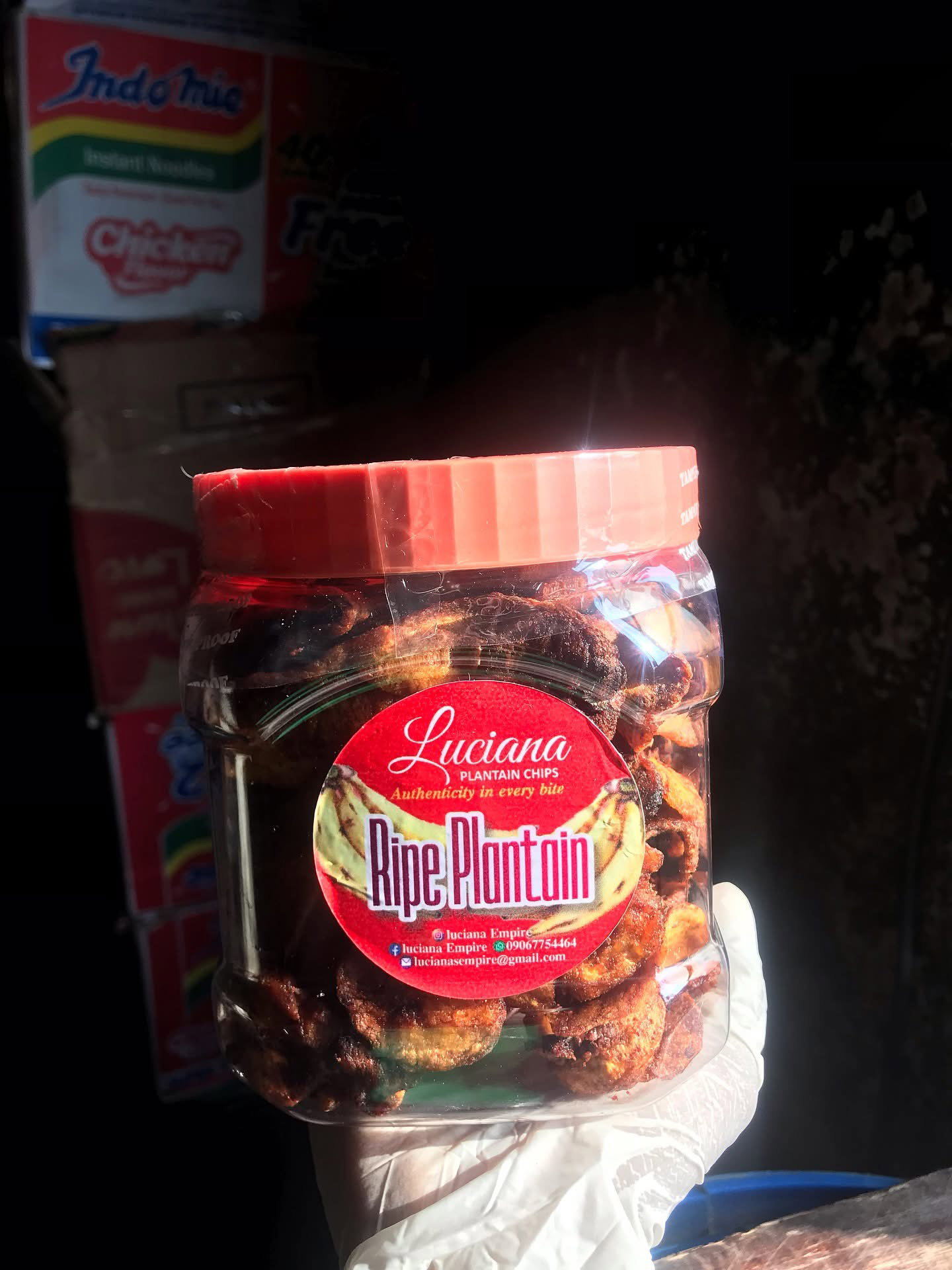Ripe plantain chips 500g Jar_0
