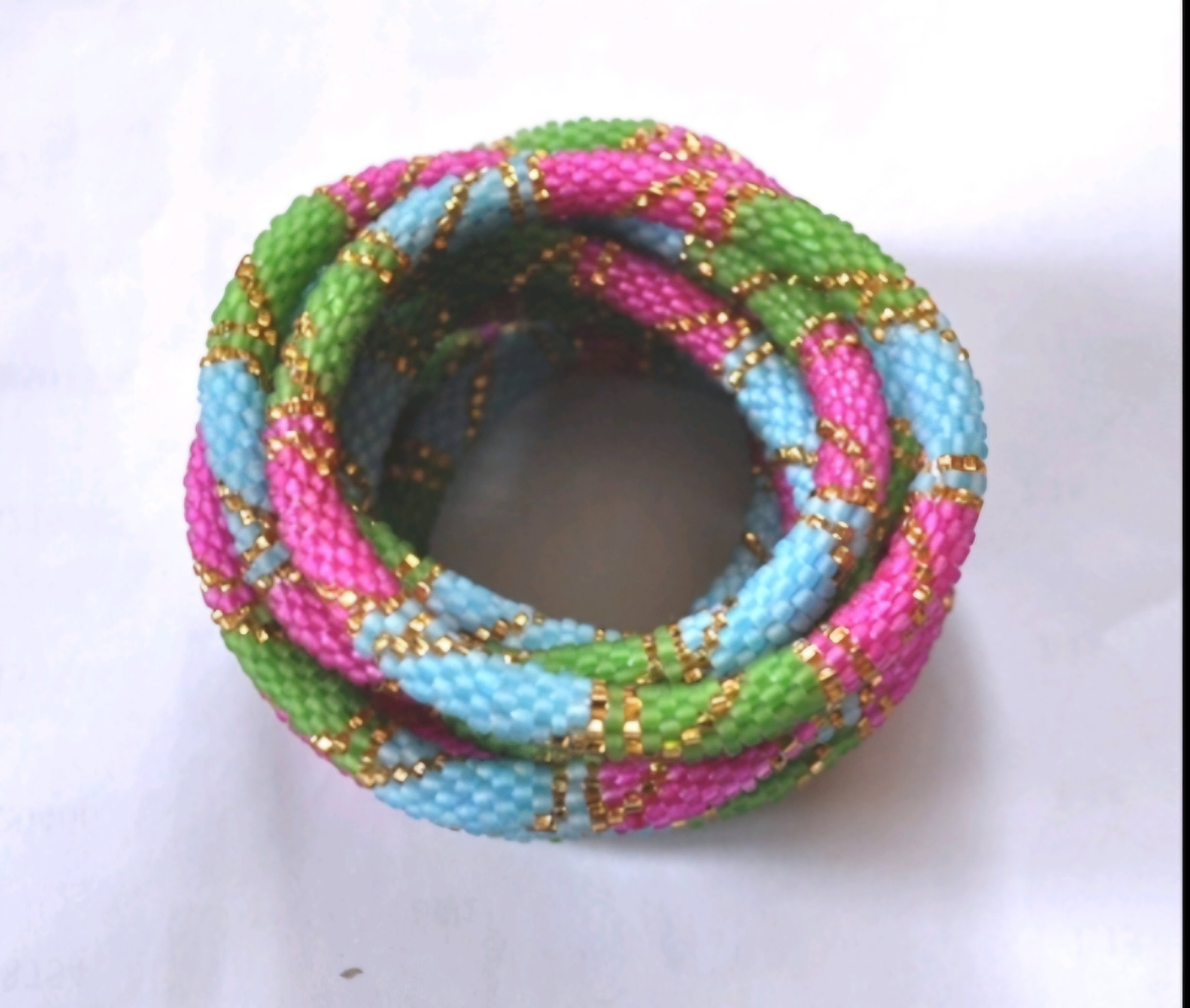 Assorted Glass Bead Bracelets Pack of 110 