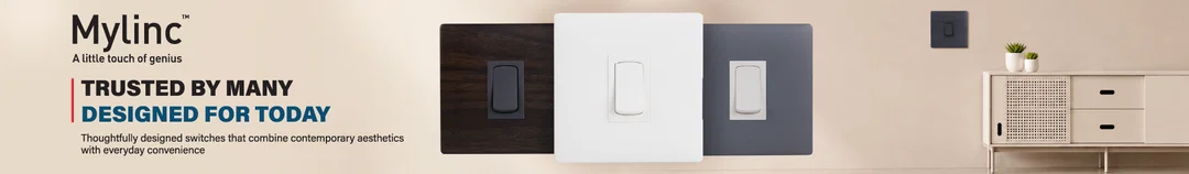 Legrand Mylinc 6 Amp 1 Way - 1 Module White Switches - 6755 01