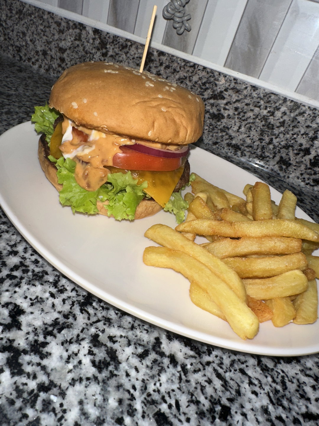 Hamburguesa con papas