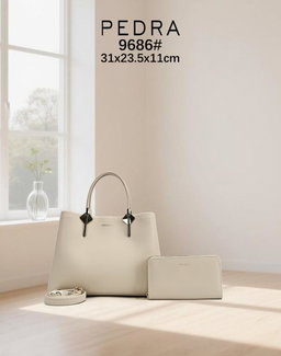 Women's Structured Top-Handle Tote / Shoulder Handbag