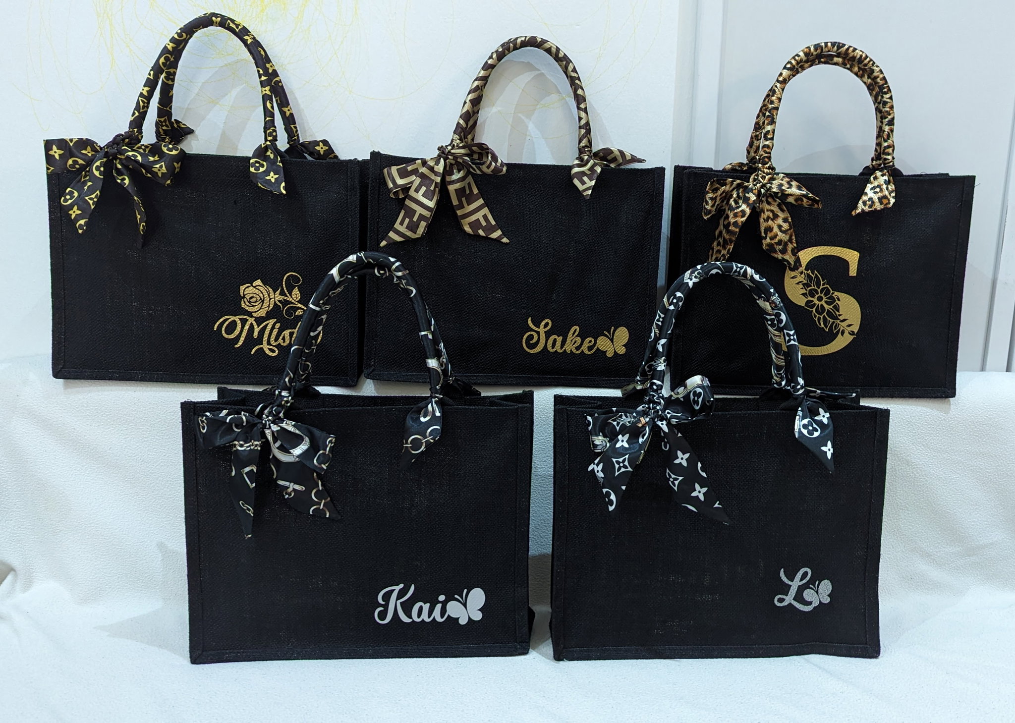 BLACK Jute Bag with Zipper_0