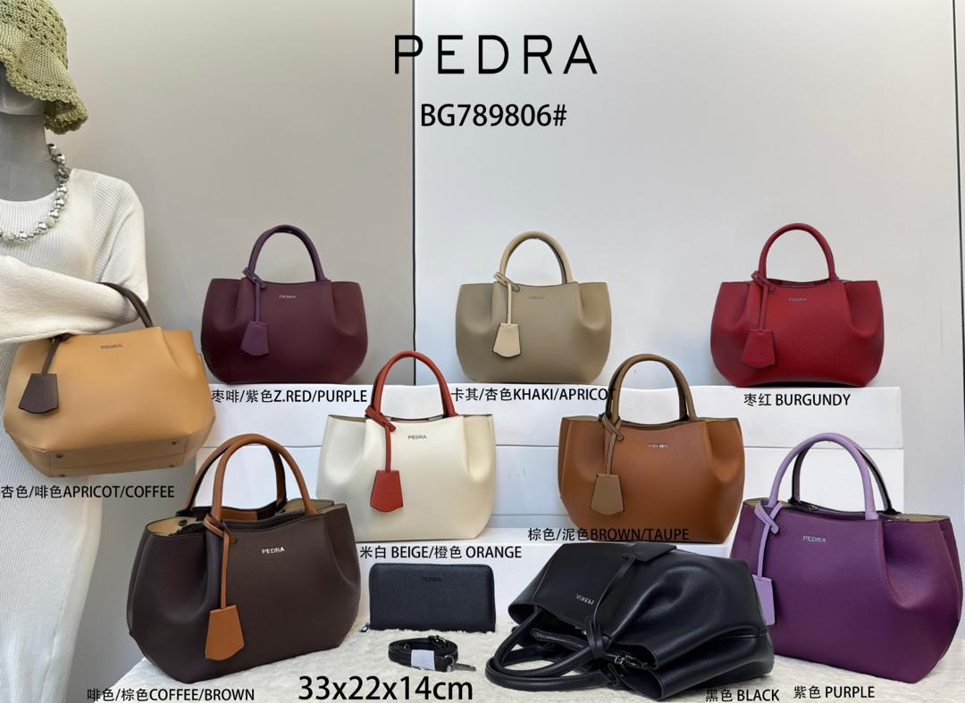 Medium structured tote / top-handle handbag soft, curved silhouette with cinched/pleated side folds
