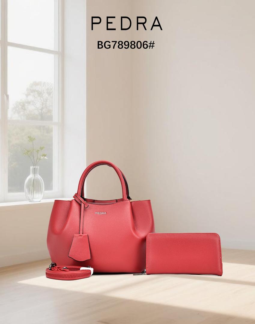 Medium structured tote / top-handle handbag soft, curved silhouette with cinched/pleated side folds_2