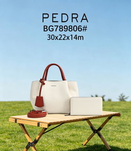 Medium structured tote / top-handle handbag soft, curved silhouette with cinched/pleated side folds