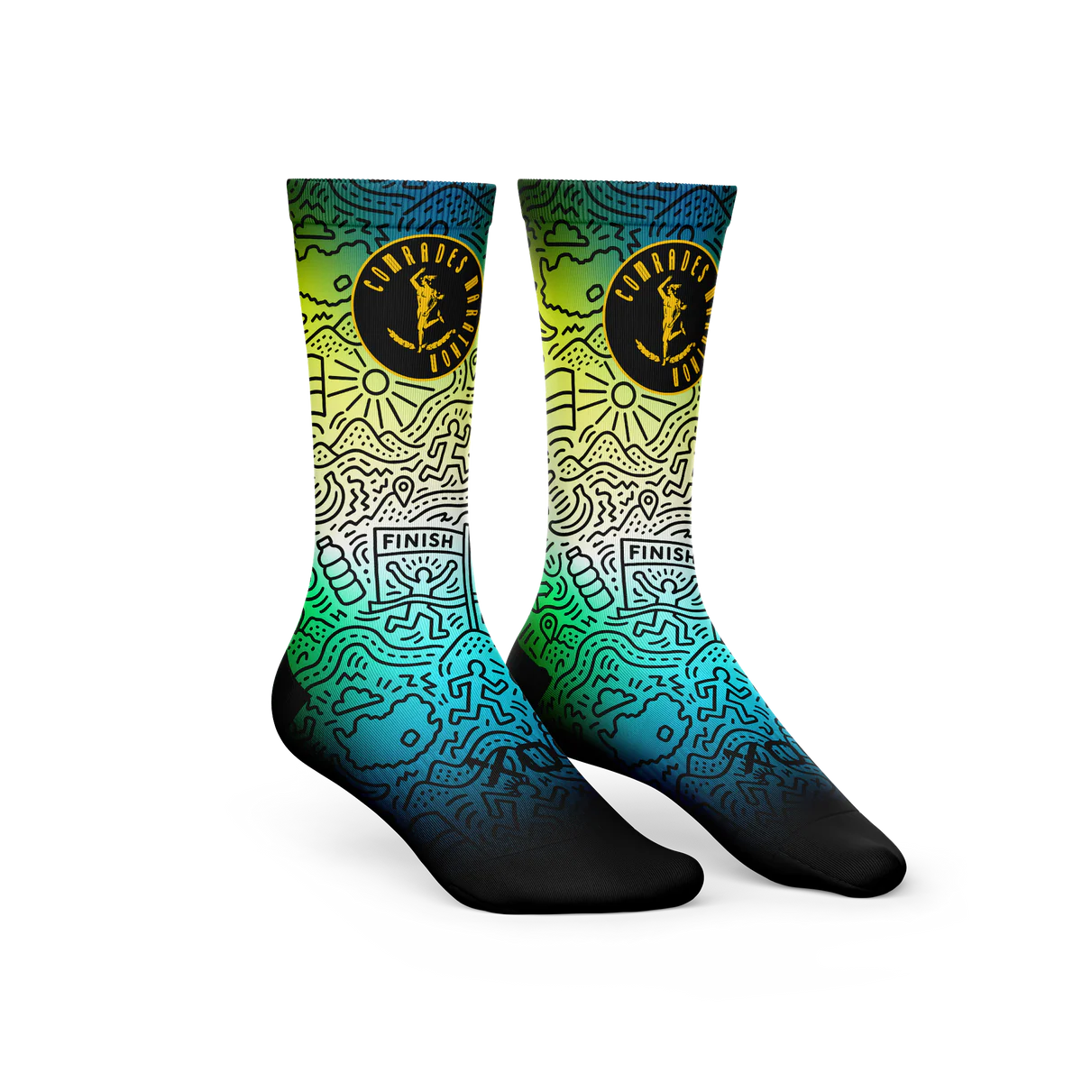 Comrades Marathon Sunrise Crew Socks