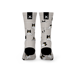 Peekaboo Paws Cats Crew Socks