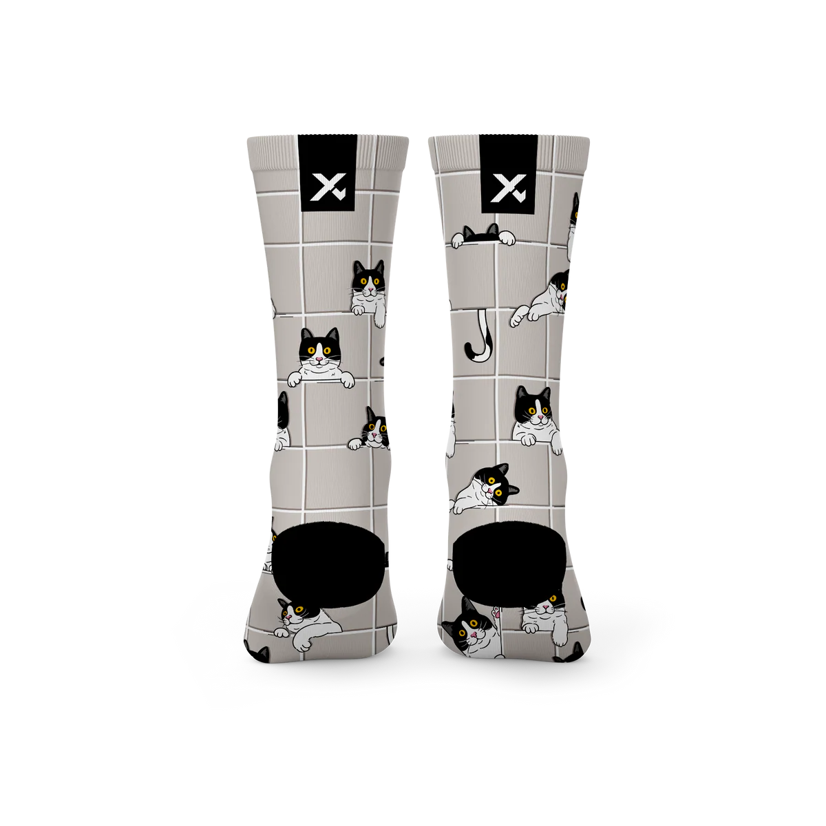 Peekaboo Paws Cats Crew Socks_1