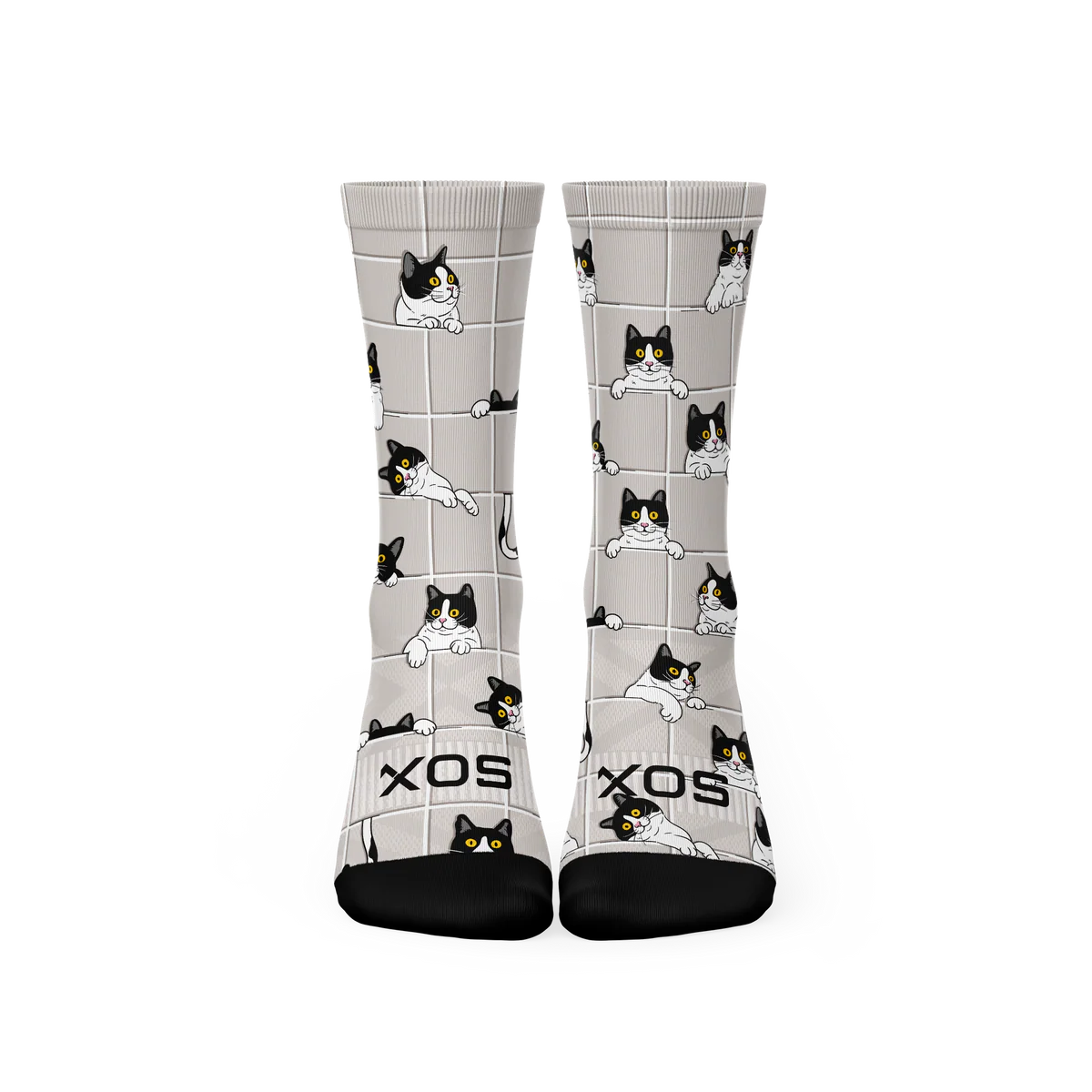 Peekaboo Paws Cats Crew Socks_2