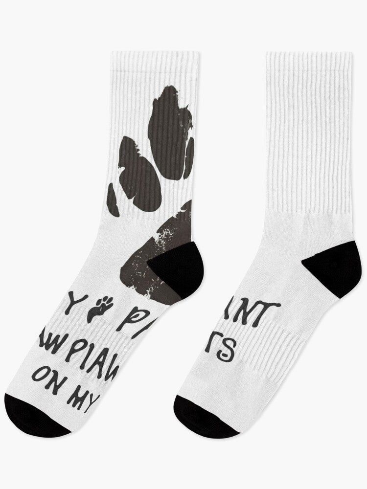 Tiny paws leave giant paw prints on my heart Socks