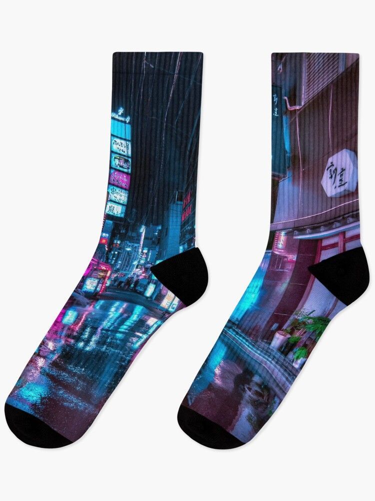 Tokyo at Night - Shimbashi Socks