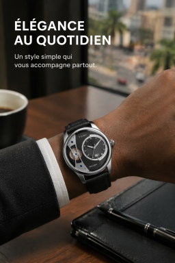 Montre Homme TOMI Élégante avec Bracelets Interchangeables – Coffret Cadeau