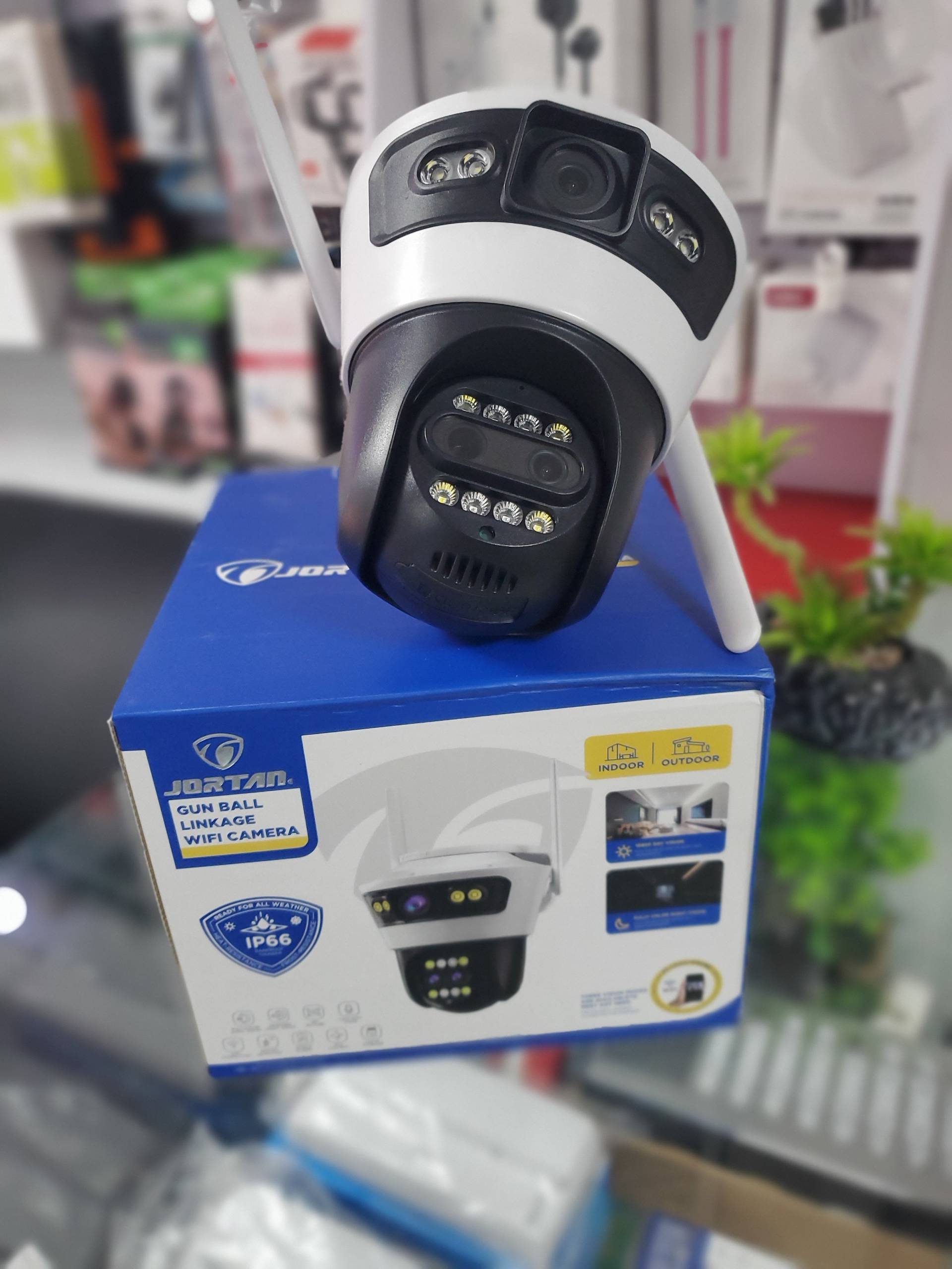 Camara wifi robotica doble lente exterior e interior
