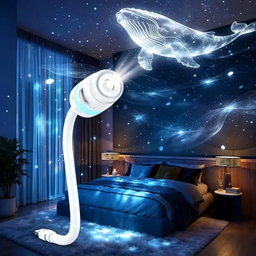 Starglow Galaxy Star Projector Lamp (360° Rotating with Remote
