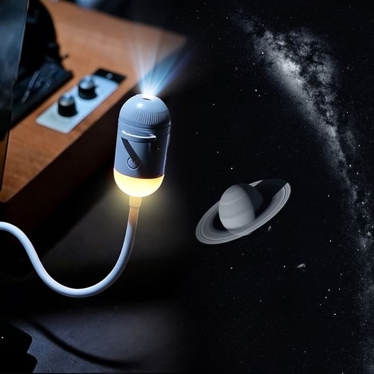 Starglow Galaxy Star Projector Lamp (360° Rotating with Remote_5
