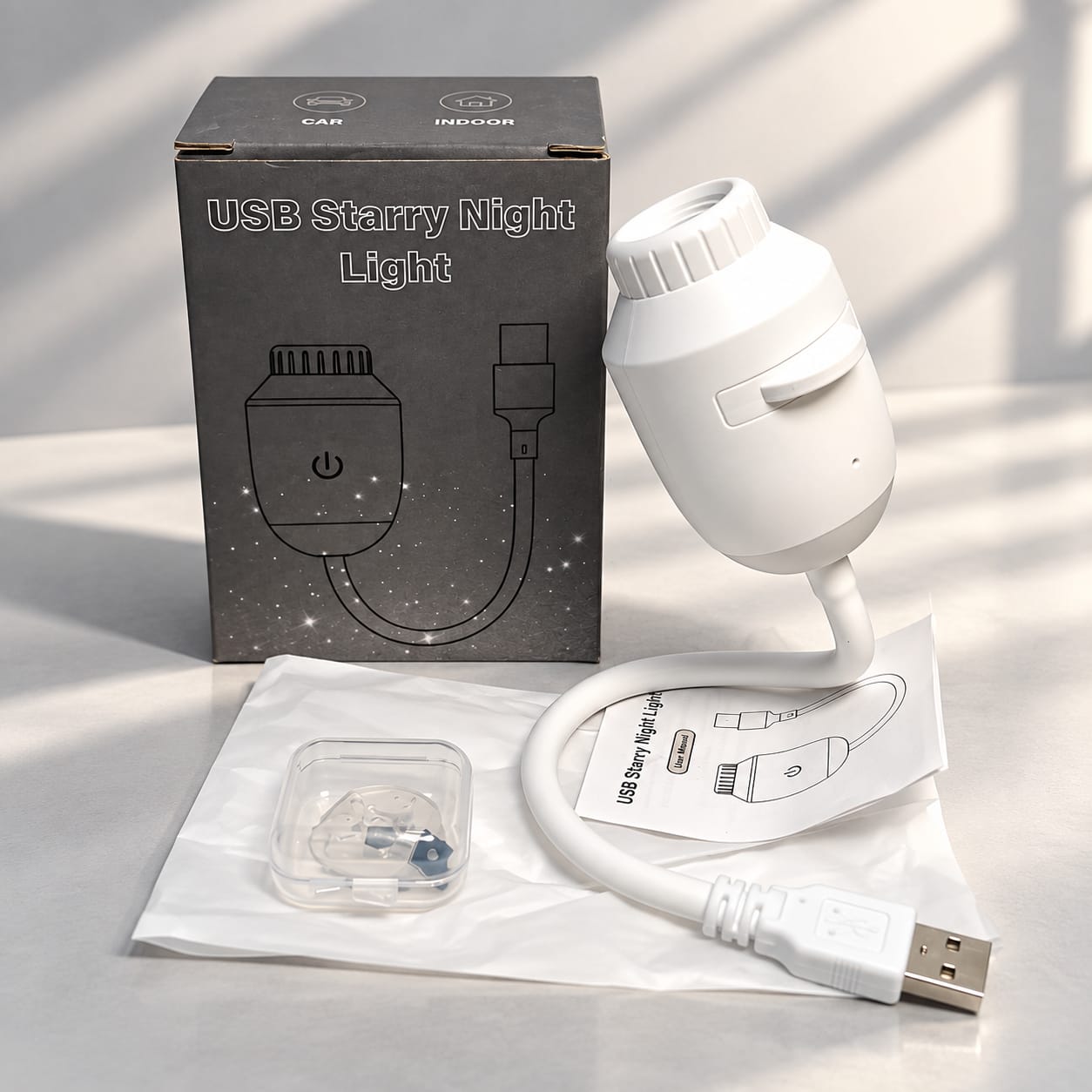 Starglow Galaxy Star Projector Lamp (360° Rotating with Remote_7
