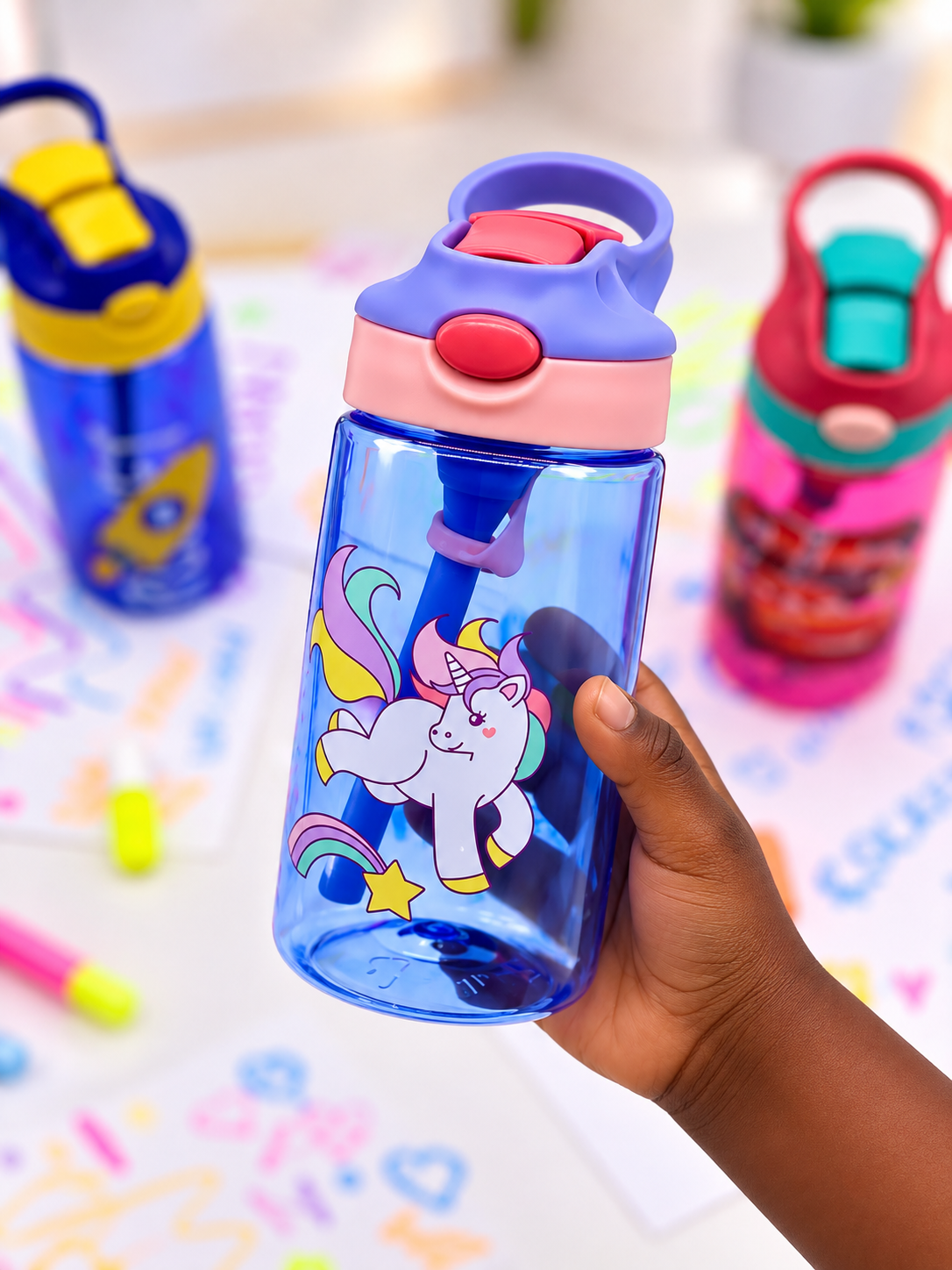 GOURDE TRANSPARENTE LICORNE 