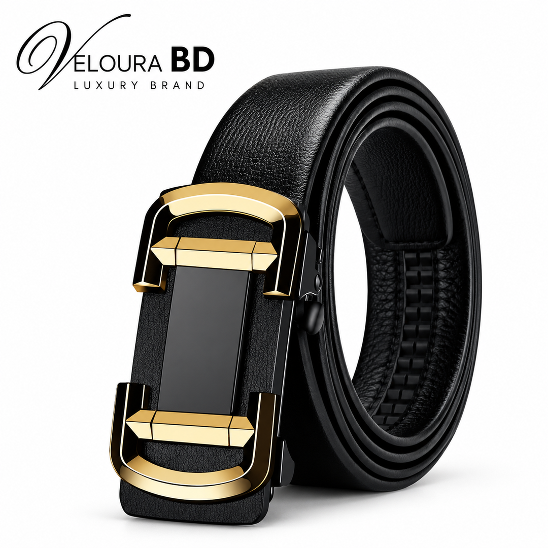 New Genuine Men's PU Belt Luxury Brand Automatic Buckle Soft Belt Work Pants Denim Belt Business Fashion