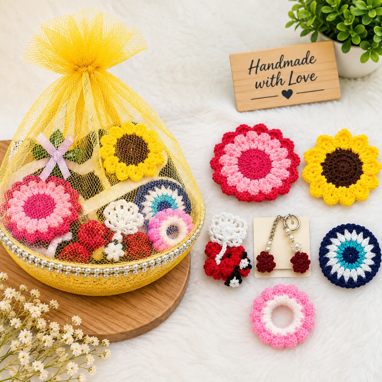 Handmade Crochet Gift Hamper. 