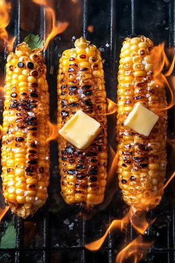 Mazorca Asada en mantequilla de ajo ahumado