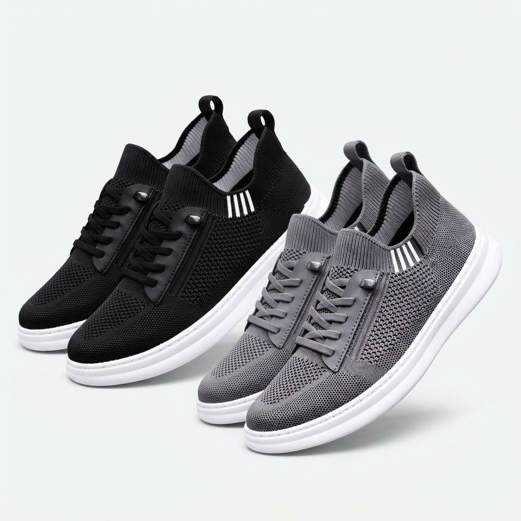 VELOURA BD Men's Fly-Knit Casual Sneakers