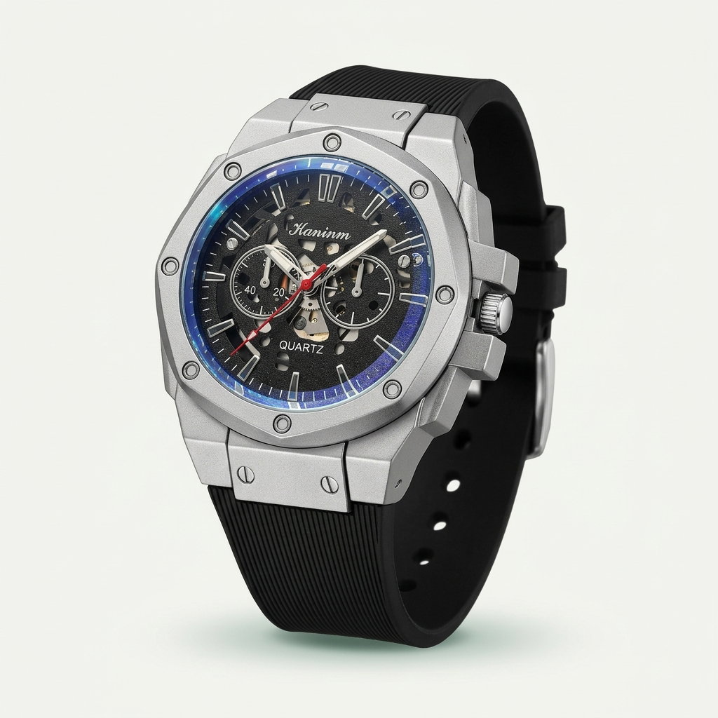 Kanima Men's Quartz Skeleton Luxury Watch._6