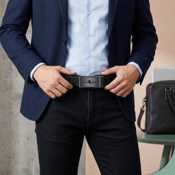 Genuine leather men's belt fashionable business luxury men's belt, trendy jeans versatile belt for men