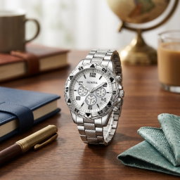 Geneva men's quartz fashion watch