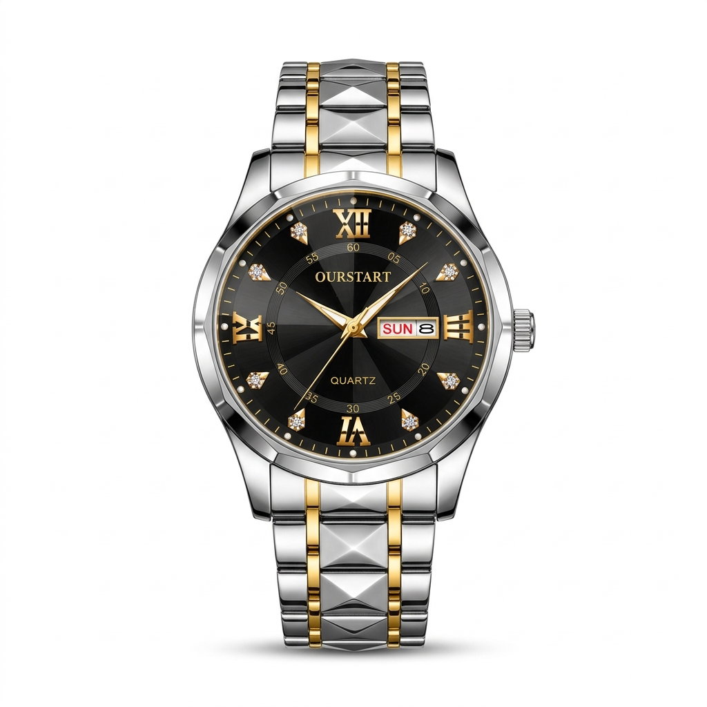 Quartz OURSTART Brand Luxury Man's Watch._7