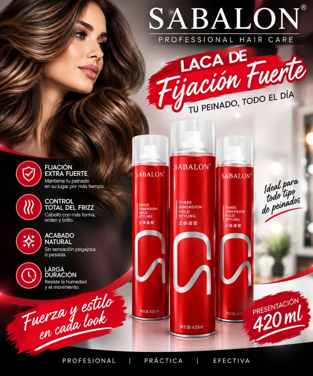 SABALON Laca fijación Fuerte