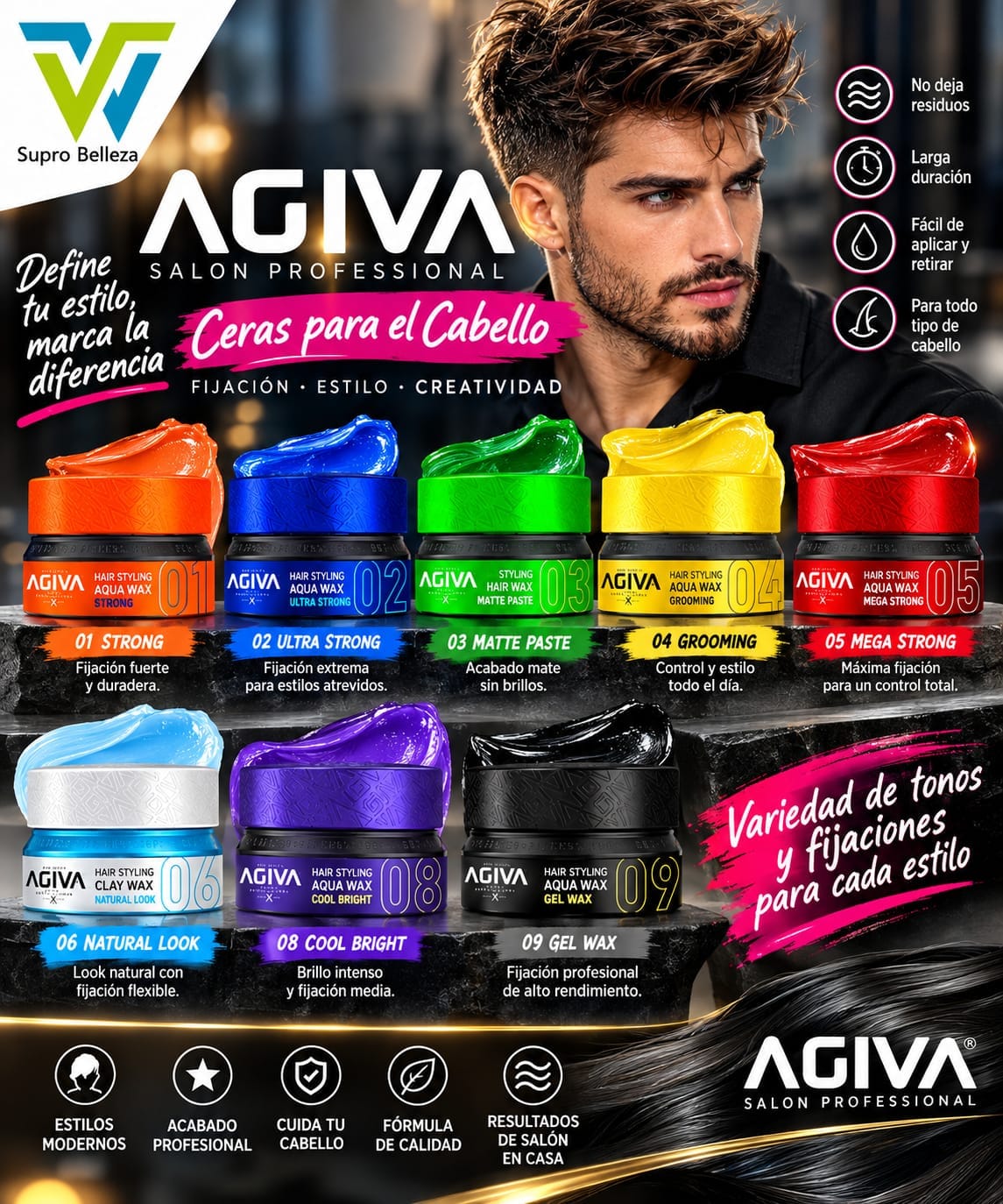 AGIVA Ceras para estilizar / unidad