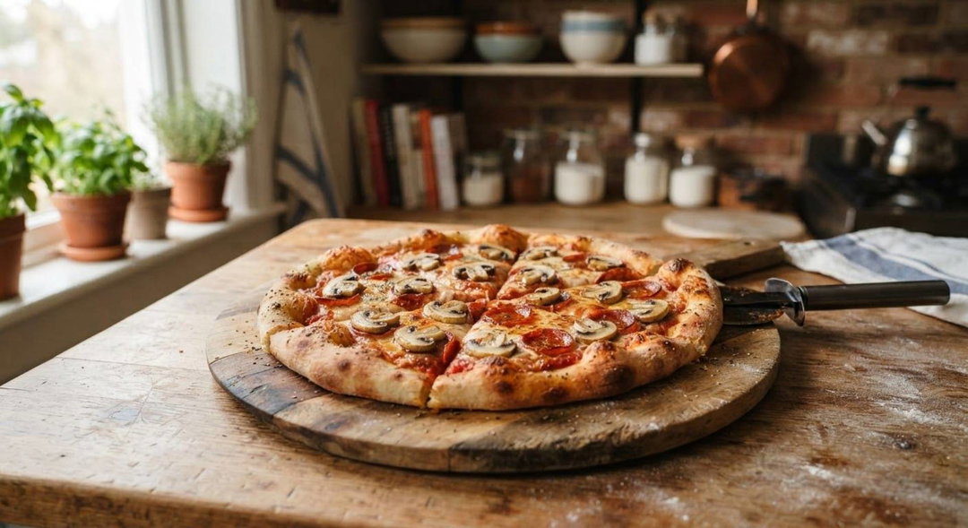 Pepperoni et champignon de paris