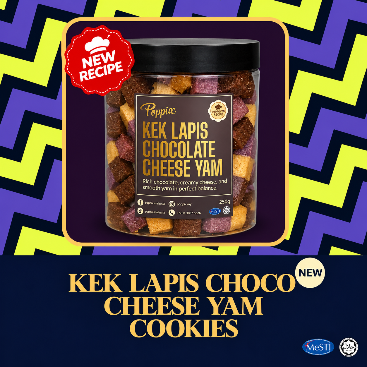 R Bucket Kek Lapis Choco Cheese Yam Cookies 