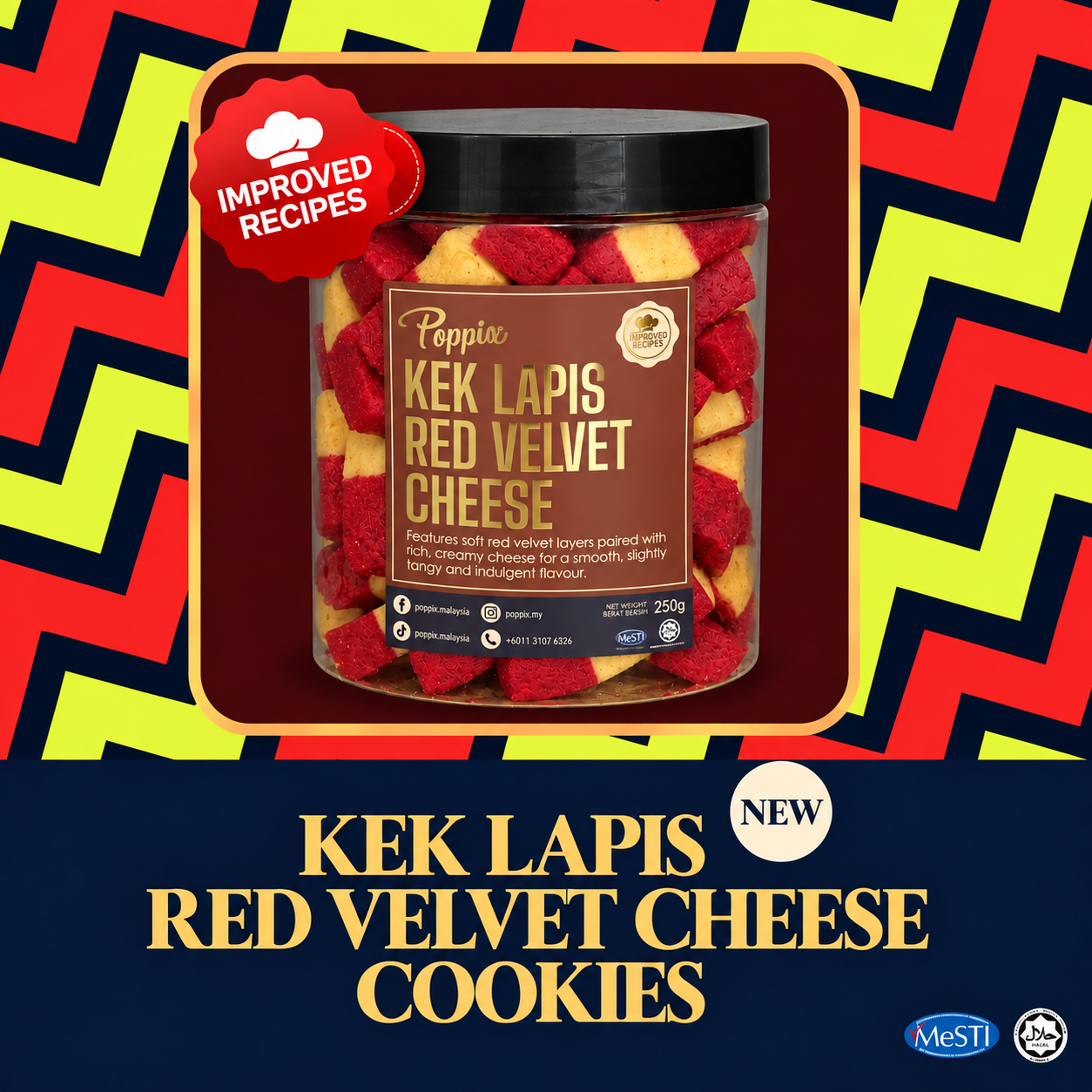 R Bucket Kek Lapis Red Velvet Cheese Cookies