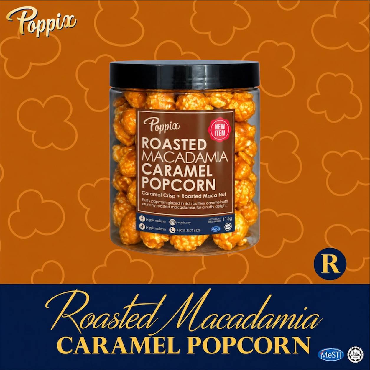 R Roasted Macadamia Caramel Popcorn