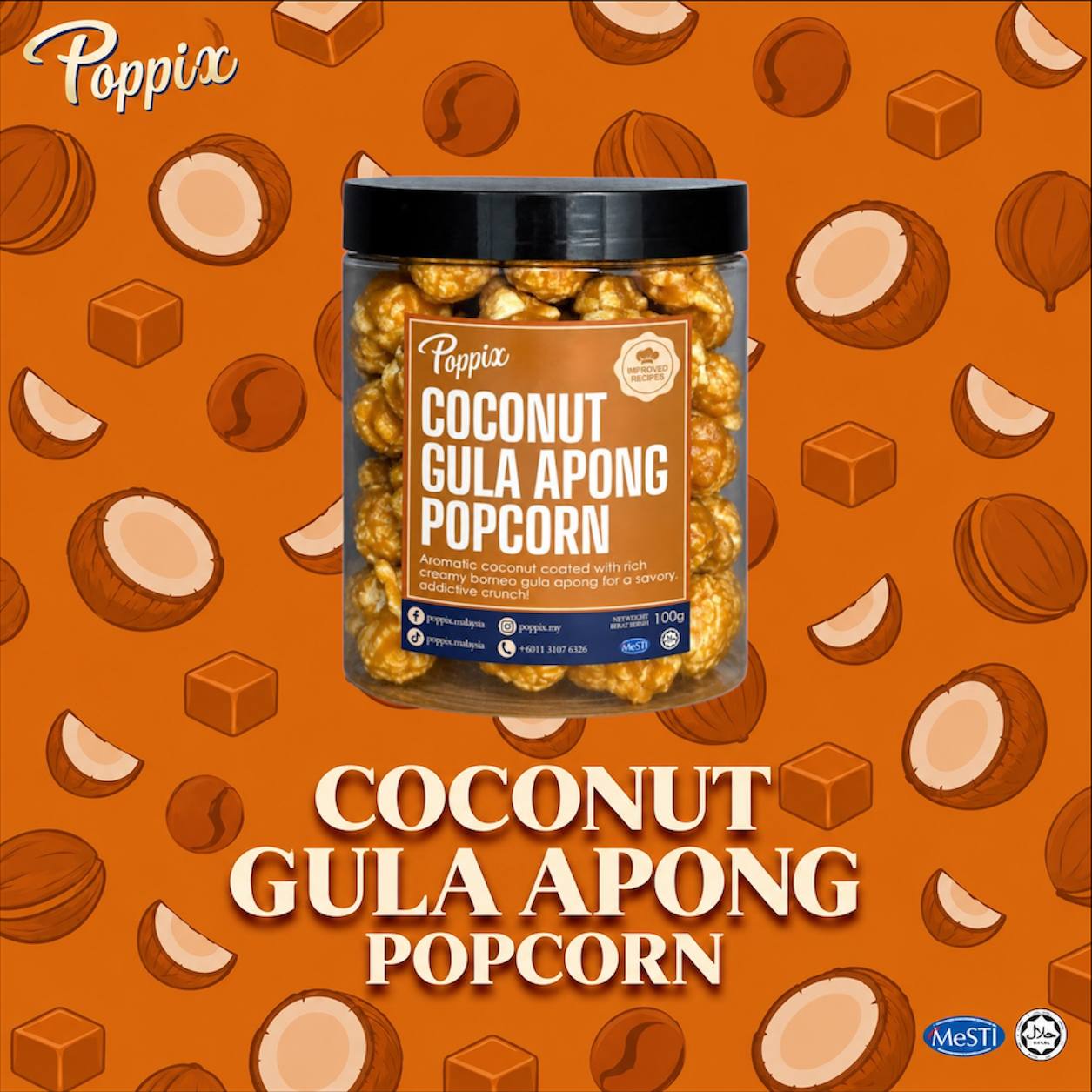 R Coconut Apong Caramel Popcorn