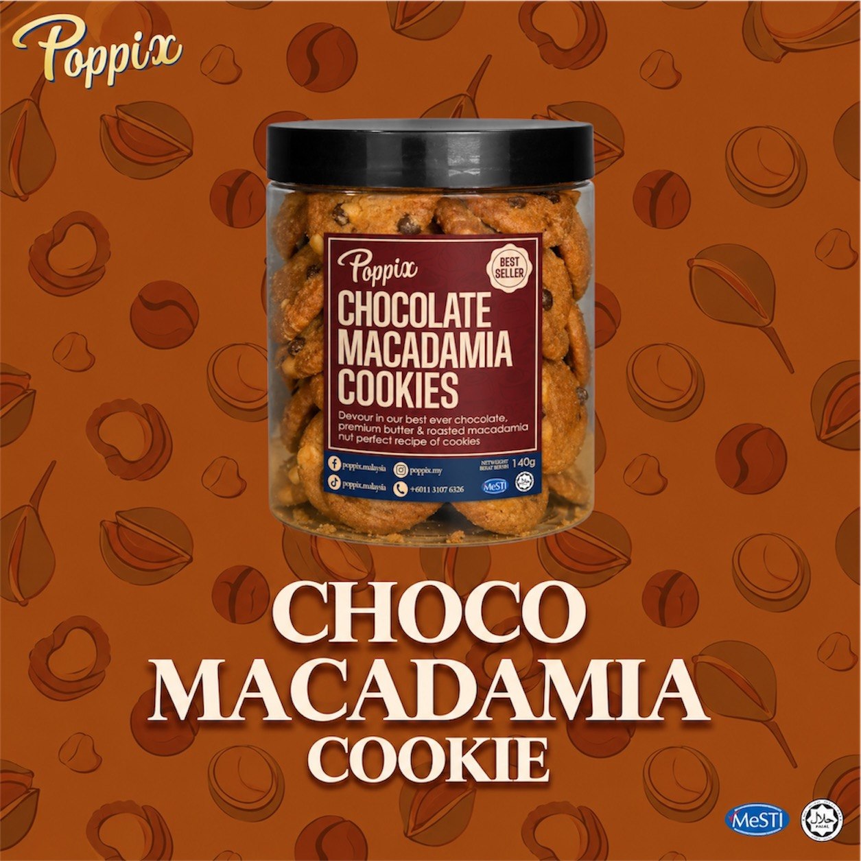 R Bucket Macadamia Choco Cookies