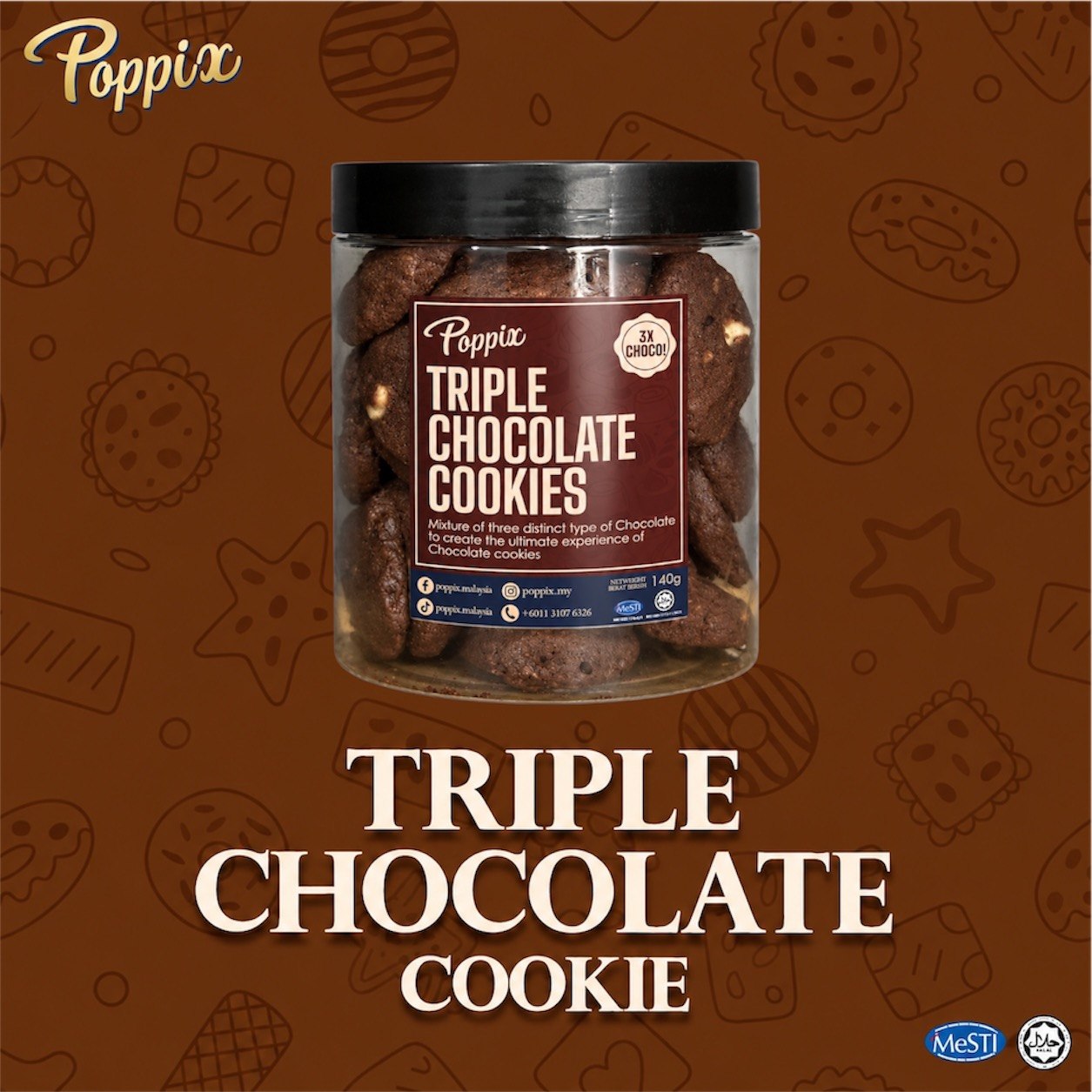 R Bucket Triple Choco Cookies