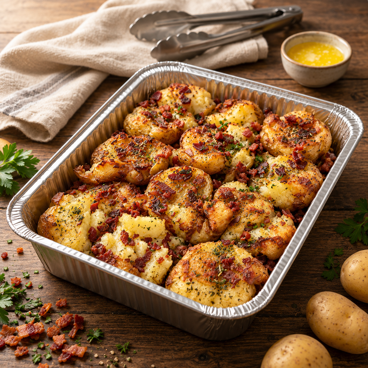 Smashed Roast Potatoes (1kg)