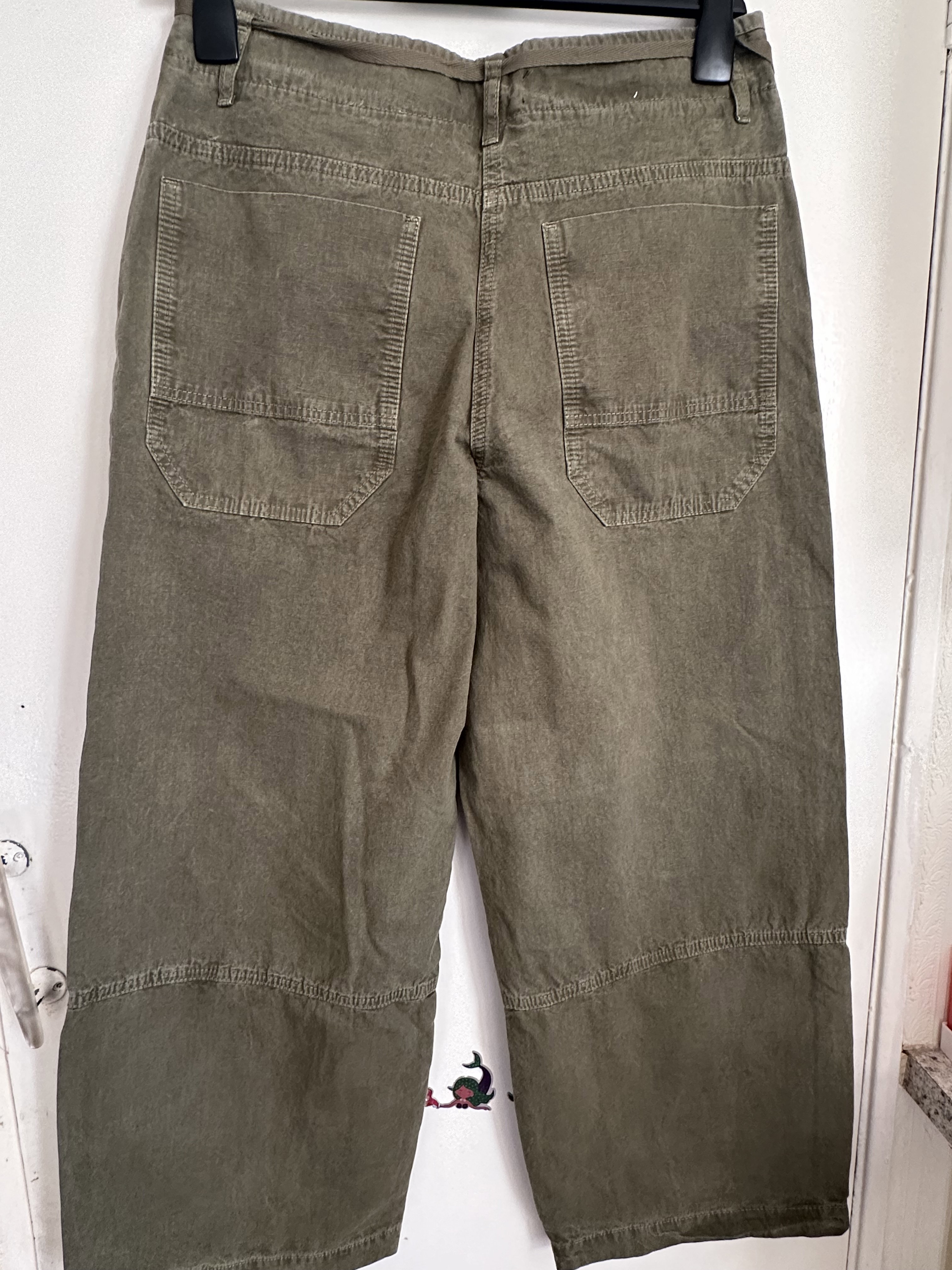 ME+EM Khaki Convertible Crop Trousers _6