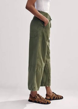 ME+EM Khaki Convertible Crop Trousers 