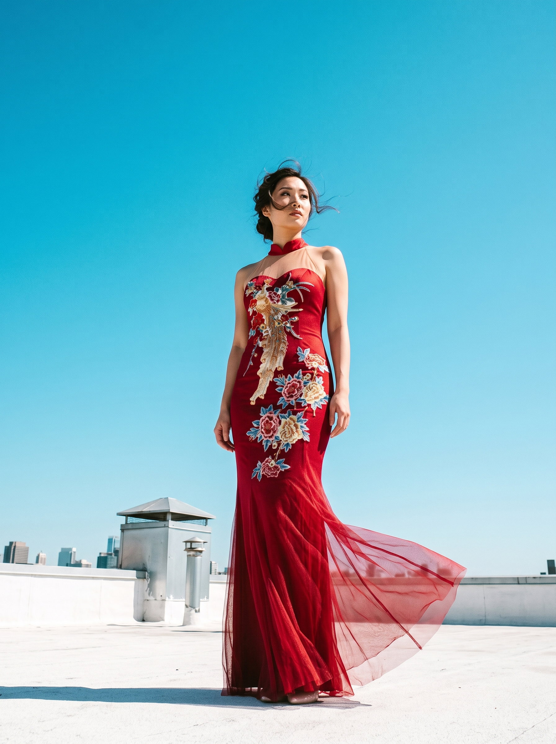 Burgundy Cheongsam _1