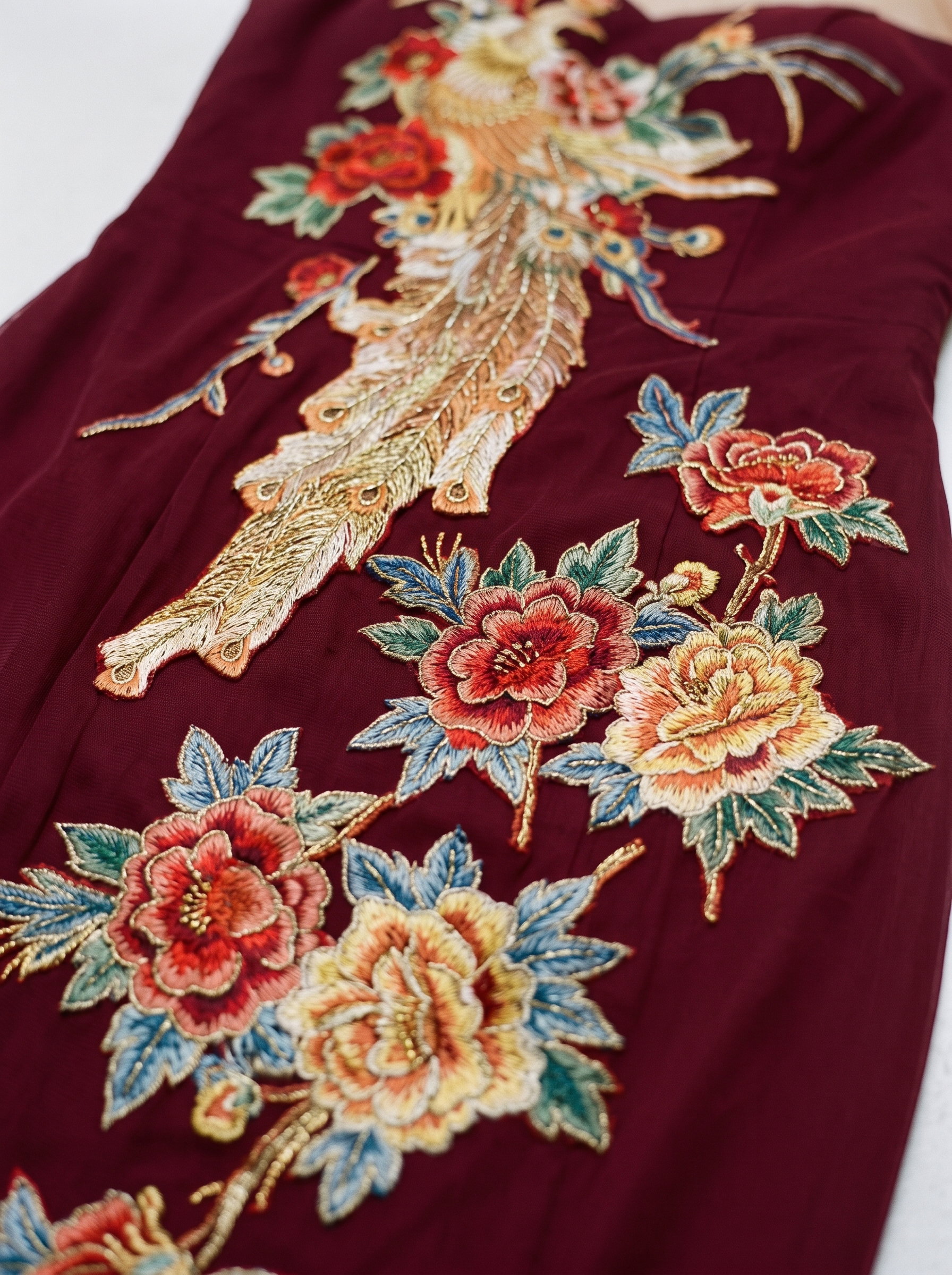 Burgundy Cheongsam _5
