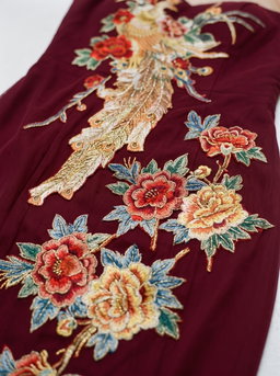 Burgundy Cheongsam 